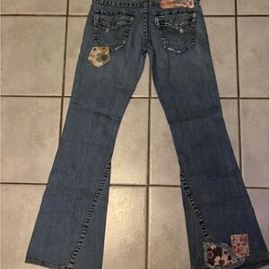 True Religion Light Blue Women's Bootcut Jeans with Signature